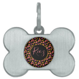 Pulseira de Identificação de Animal Cor-de-Rosa co