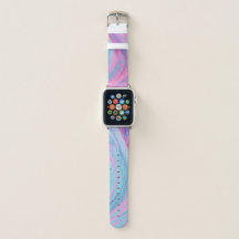 Pulseira de relógio Apple Neon Pink e Blue Art