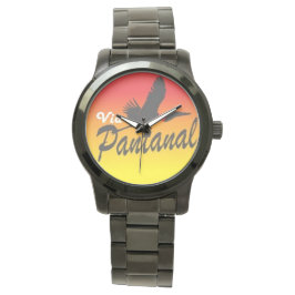 Pulseira de relógio Unisex Grande Preta