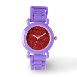 PULSO CRIANÇAS, ROSA DE RELÓGIO VERMELHO