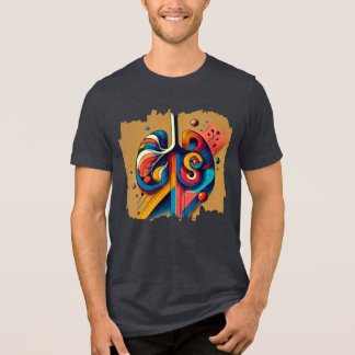 Pulso Humano - Camisa de Arte Digital Geométrica"