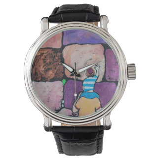 Pulso Muro de vela com relógio pai e filho