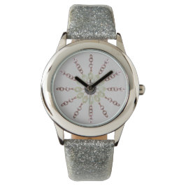 Pulso Relógio - Corrente de cobre e miçangas de vidro