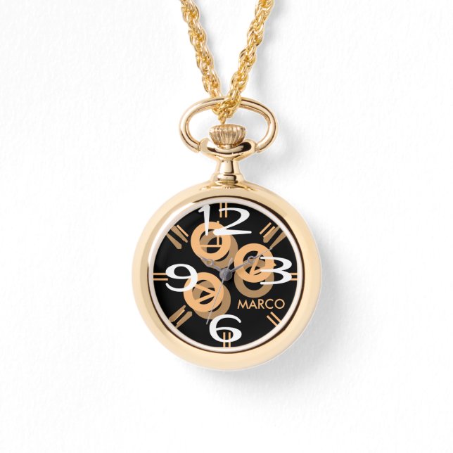 Pulso Relógio de pulseiras de dois tons sobredimensionad (Frente)