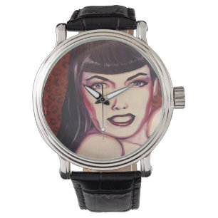 Pulso Relógio do estilo do vintage de Bettie Page