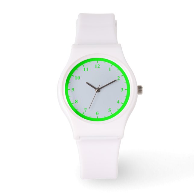 Pulso Relógio Feminino Sporty de Silicone Branco (Frente)