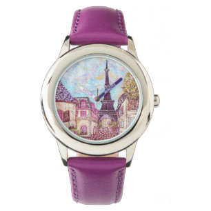 Pulso Torre Eiffel de Paris inspirou o relógio roxo da p