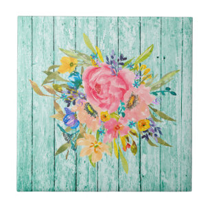 Pulverização Floral com Rosa de Aquarelas Aqua d