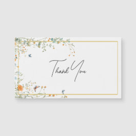 Pulverizações de flores silvestres com Obrigado em