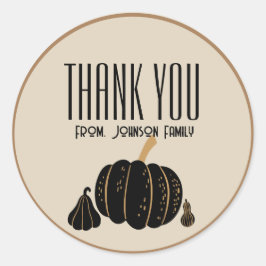 Pumkin halloween Fall Obrigado pelo adesivo person