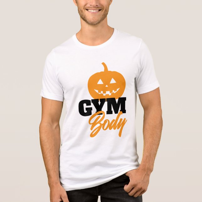 PUMP KIN Halloween Gym T-Shirt | Premium Back Prin (Frente)