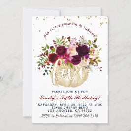Pumpkin 5º Convite de Aniversário