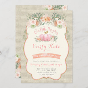 Pumpkin Aniversário Convite Festa Rústica de Pumpk