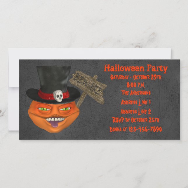 Pumpkin Assustador Festa de Halloween (Frente)