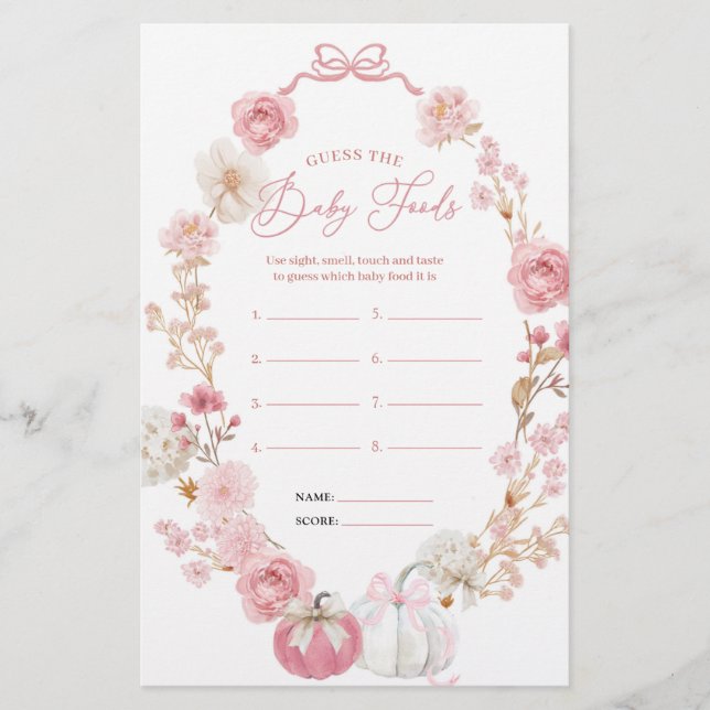 Pumpkin branco e rosa acha que a Comida do bebê (Frente)