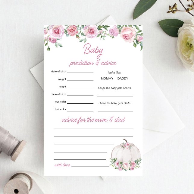 Pumpkin Branco Previsão de Bebês e Jogo de Conselh (Criador carregado)