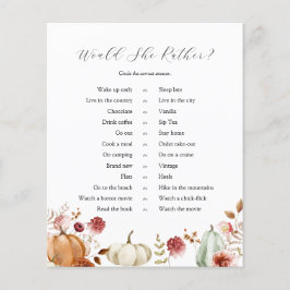 Pumpkin Burgundy Floral Ela Vai Preferencialmente