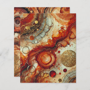 Pumpkin Caído Papel Sapbook de Álcool Tinta