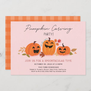 Pumpkin Carving Convite de festas Halloween