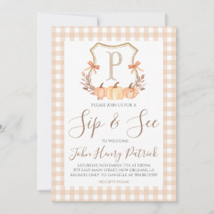 Pumpkin Crest Sip & Consulte Convite