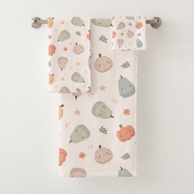 Pumpkin Feliz - Conjunto de Toalhas de Banho (Insitu)