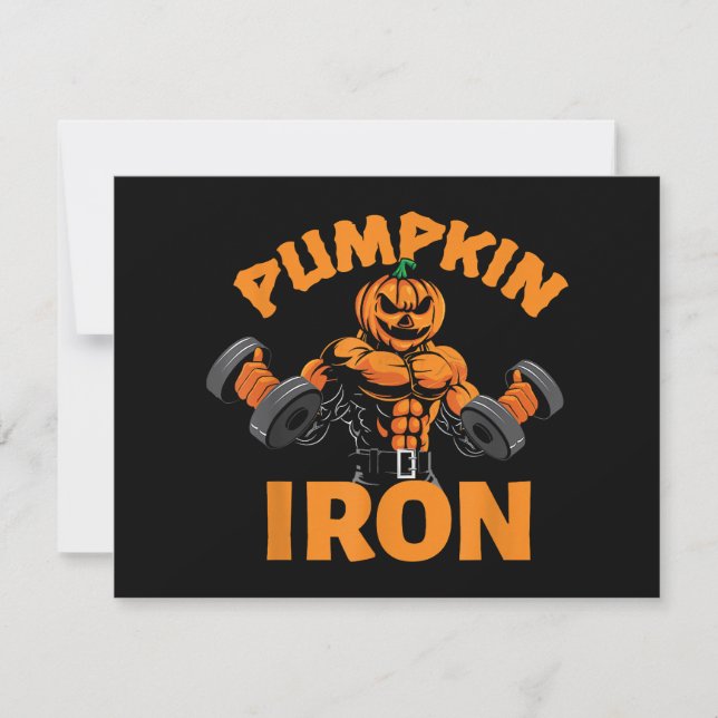 Pumpkin Ferro Halloween Gym Workout Levantando Div (Frente)