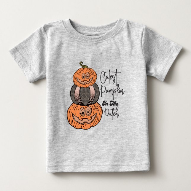 Pumpkin Mais Corajoso Na Camiseta Do Bebê (Frente)