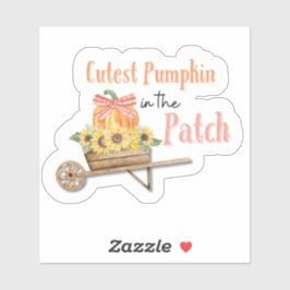 Pumpkin mais fino no adesivo