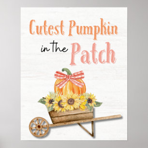 Pumpkin mais grosso na Poster de patch