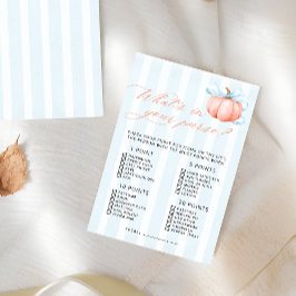 Pumpkin O que no seu jogo de Chás de fraldas