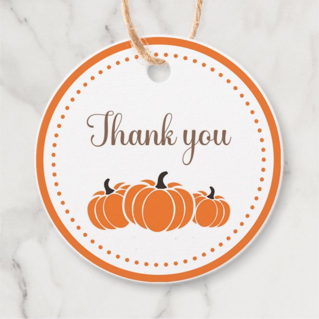Pumpkin Obrigado Etiquetas (Frente)