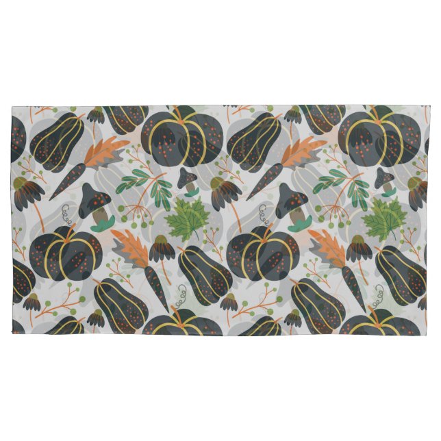 Pumpkin - padrão sem costura cenoura preto e branc (Frente-Esquerda)