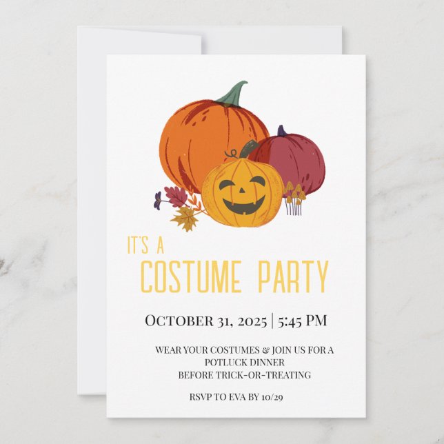 Pumpkin para falar sobre convite (Frente)