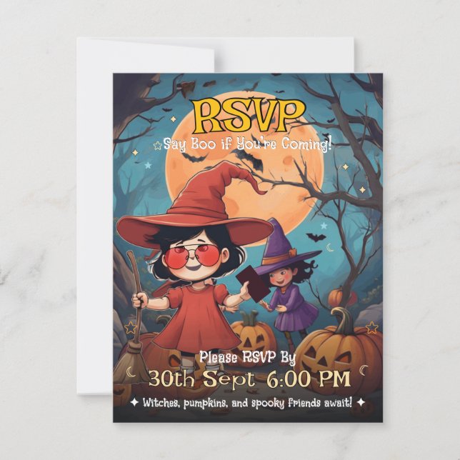 Pumpkin Patch RSVP — Crianças Halloween (Frente)
