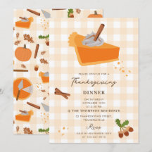 Pumpkin Pie Autumn Fall Graças a Convite