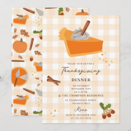 Pumpkin Pie Autumn Fall Graças a Convite