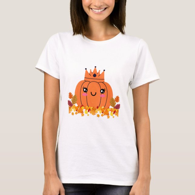 Pumpkin Queen | Camisa de Halloween estética de qu (Frente)