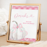 Pumpkin Rosa Pumpkin Girl Birthday Bebe Poster
