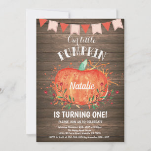 Pumpkin Russo Convite de Aniversário Rosa