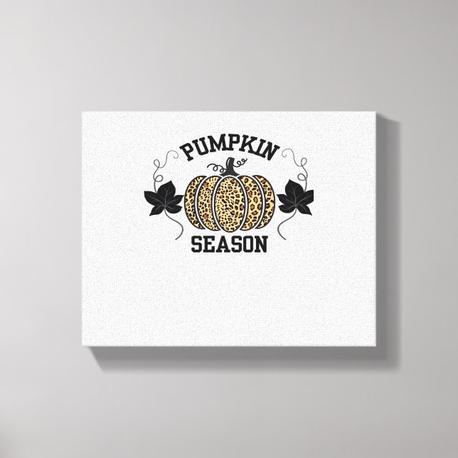 Pumpkin Season Cheetah Impressão Pumpkin Fall Desi (Frente)