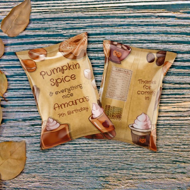 Pumpkin Spice e tudo o que é bonito Chip Bag (Pumpkin Spice and Everything Nice Chip Bag)