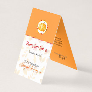 Pumpkin Spice Homemade Bath & Body Label Etiquet