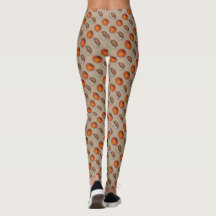 Pumpkin Spice Pumpkins Café Latte Tan Leggings