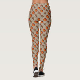 Pumpkin Spice Pumpkins Café Latte Tan Leggings