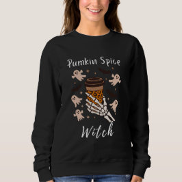 Pumpkin Spice Witch Coffee Skeleton - Camisa femin