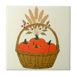 🍂 **Pumpkin Tile Coaster