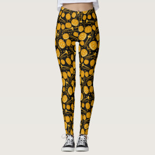 Pumpkin Trombone Music Notes Leggings