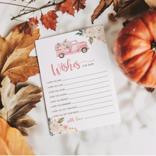 Pumpkin Truck Chá de fraldas Deseja Um Cartão De B