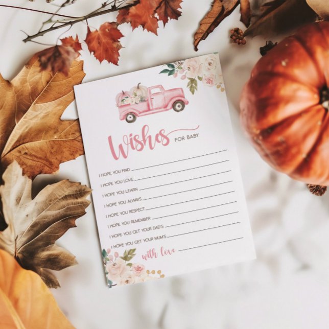 Pumpkin Truck Chá de fraldas Deseja Um Cartão De B (Criador carregado)