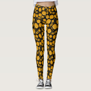 Pumpkin Trumpet Music Notes Leggings